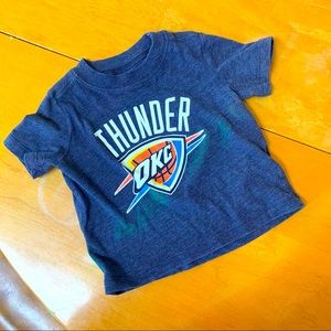 🏀 NBA Fan Toddler OKC Thunder T-Shirt, Marled Navy - NBA Baby Apparel - Unisex
